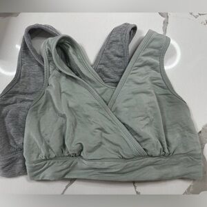 Kindred Bravely Gray and Sage Nursing Bras